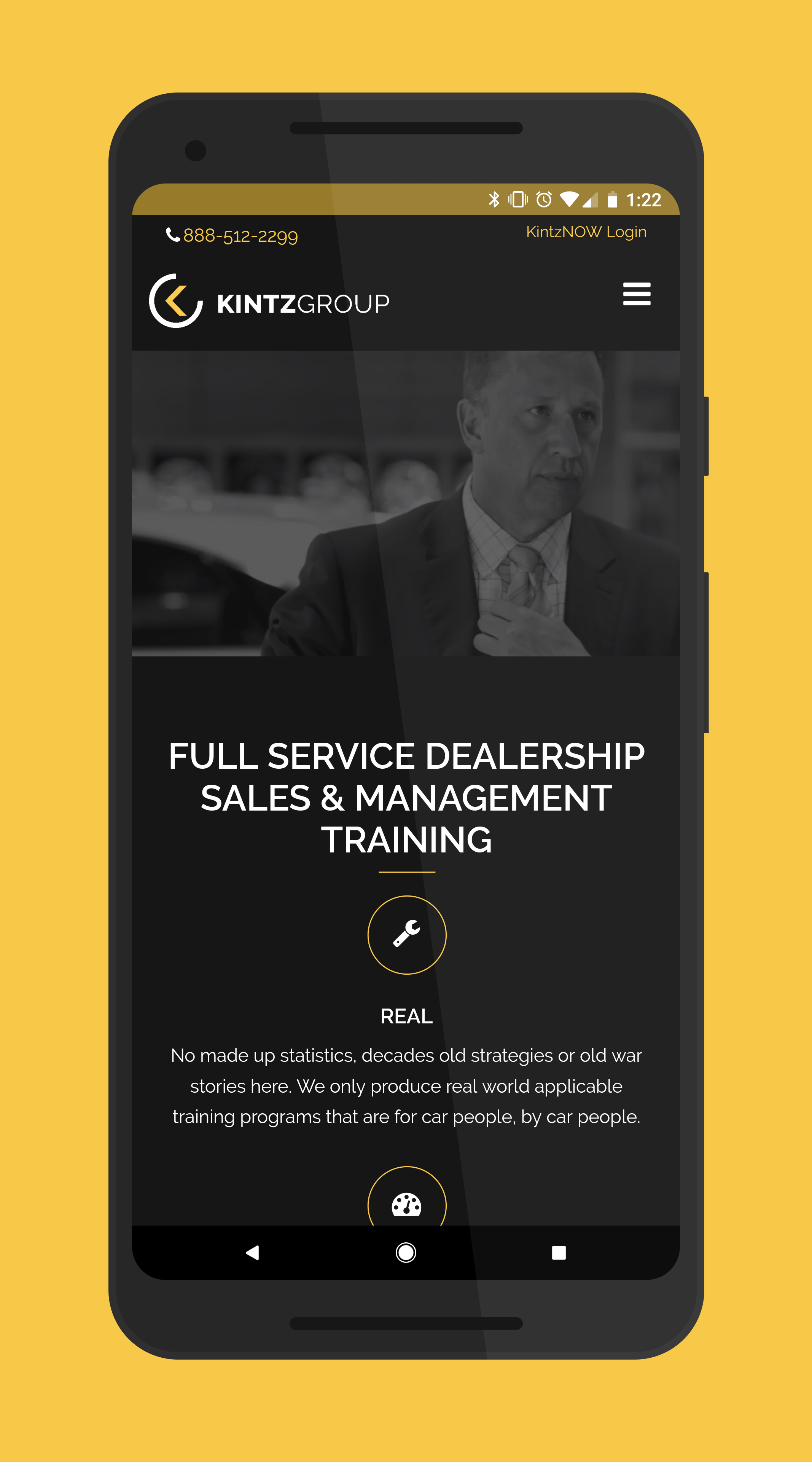 Kintz Group Website Mobile Wordpress Development Example